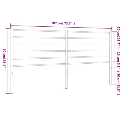 vidaXL Ersatz-Kopfteil Metall Schwarz 180 cm