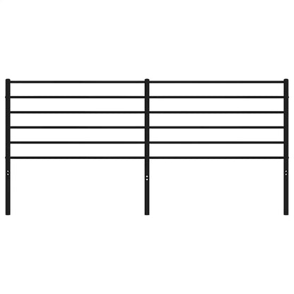vidaXL Ersatz-Kopfteil Metall Schwarz 193 cm