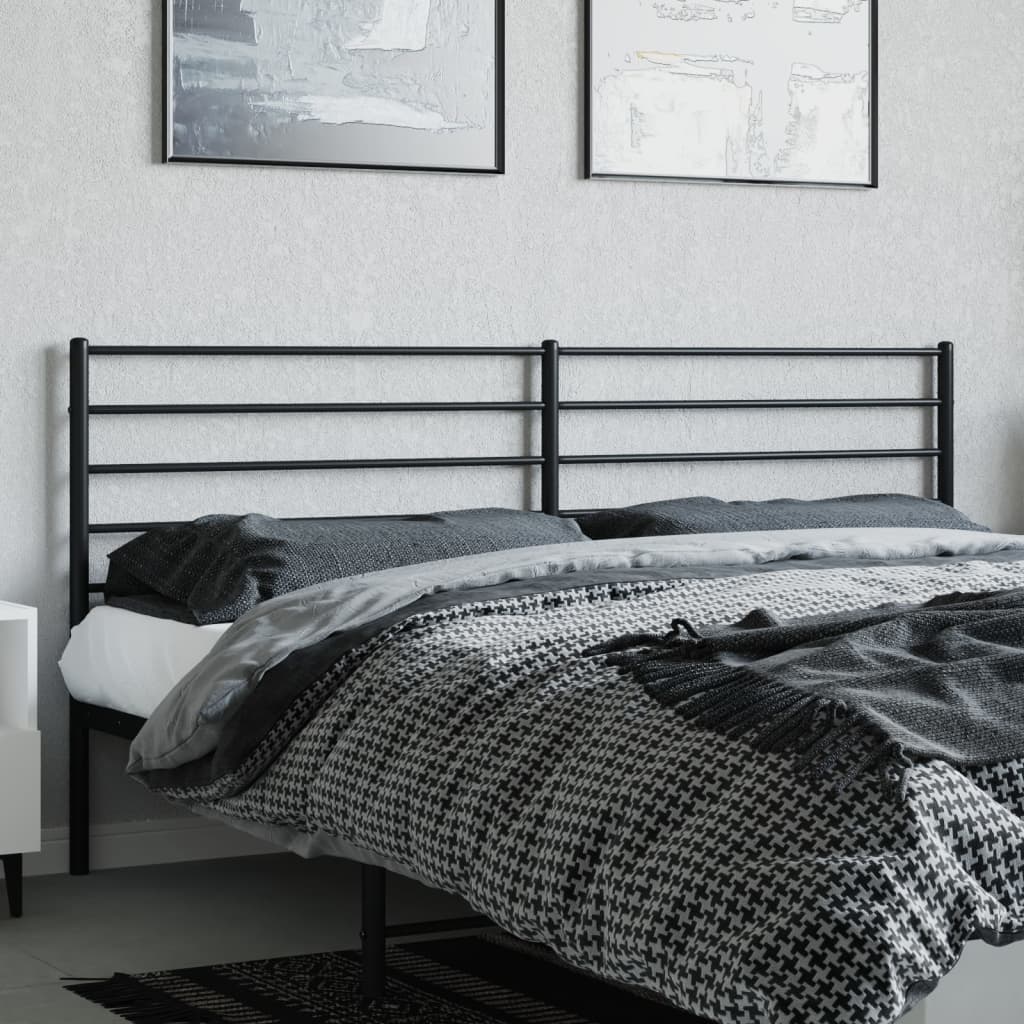 vidaXL Ersatz-Kopfteil Metall Schwarz 200 cm