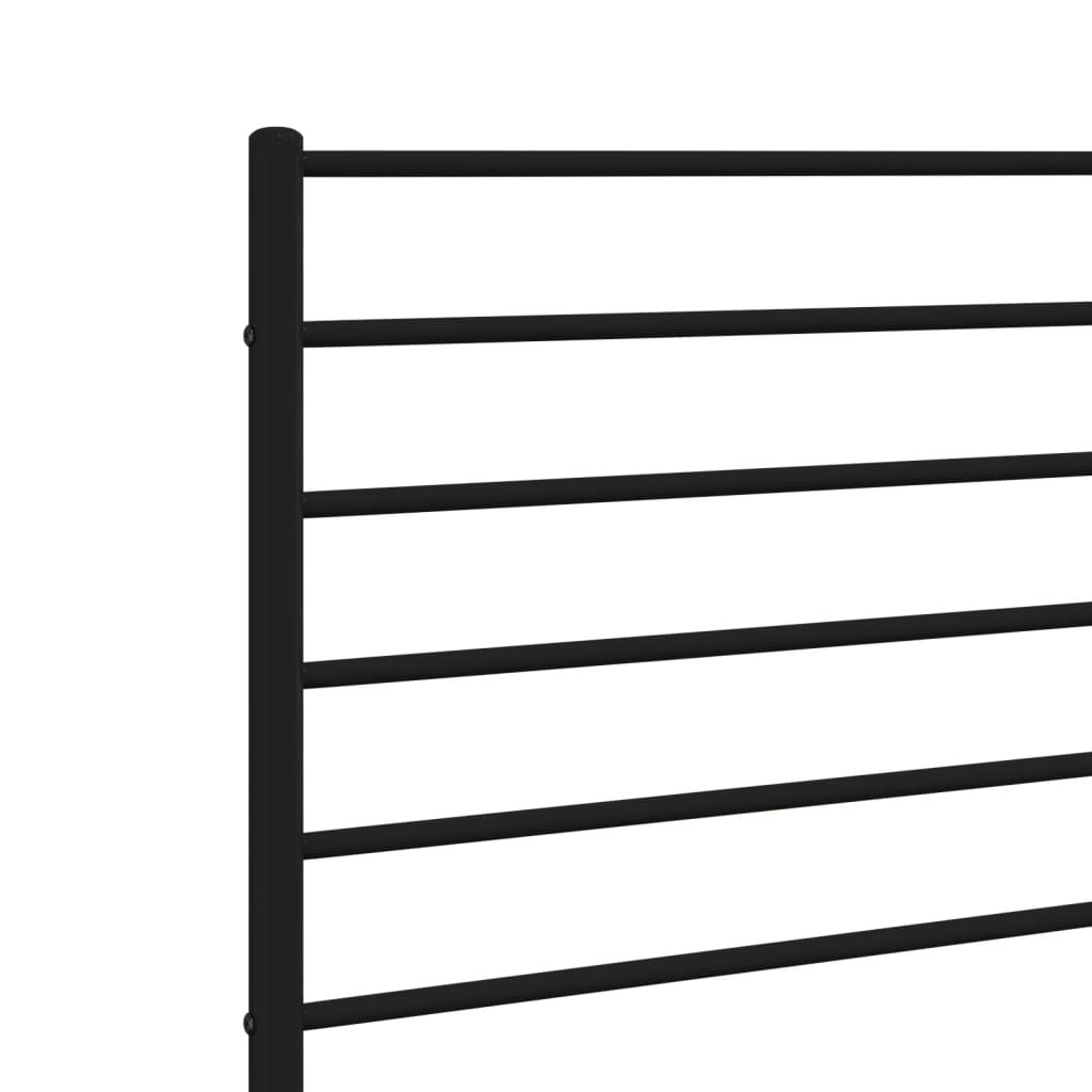 vidaXL Ersatz-Kopfteil Metall Schwarz 200 cm