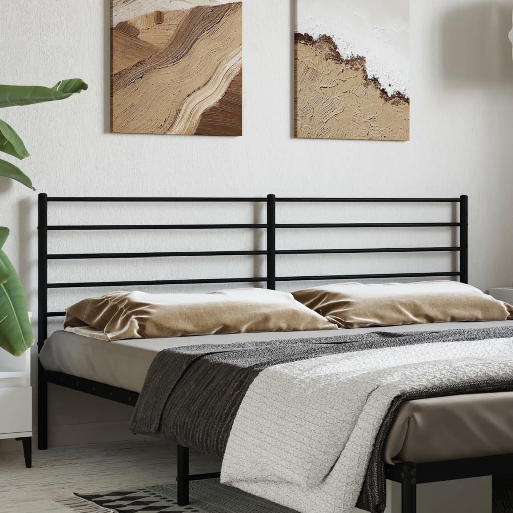 vidaXL Ersatz-Kopfteil Metall Schwarz 200 cm