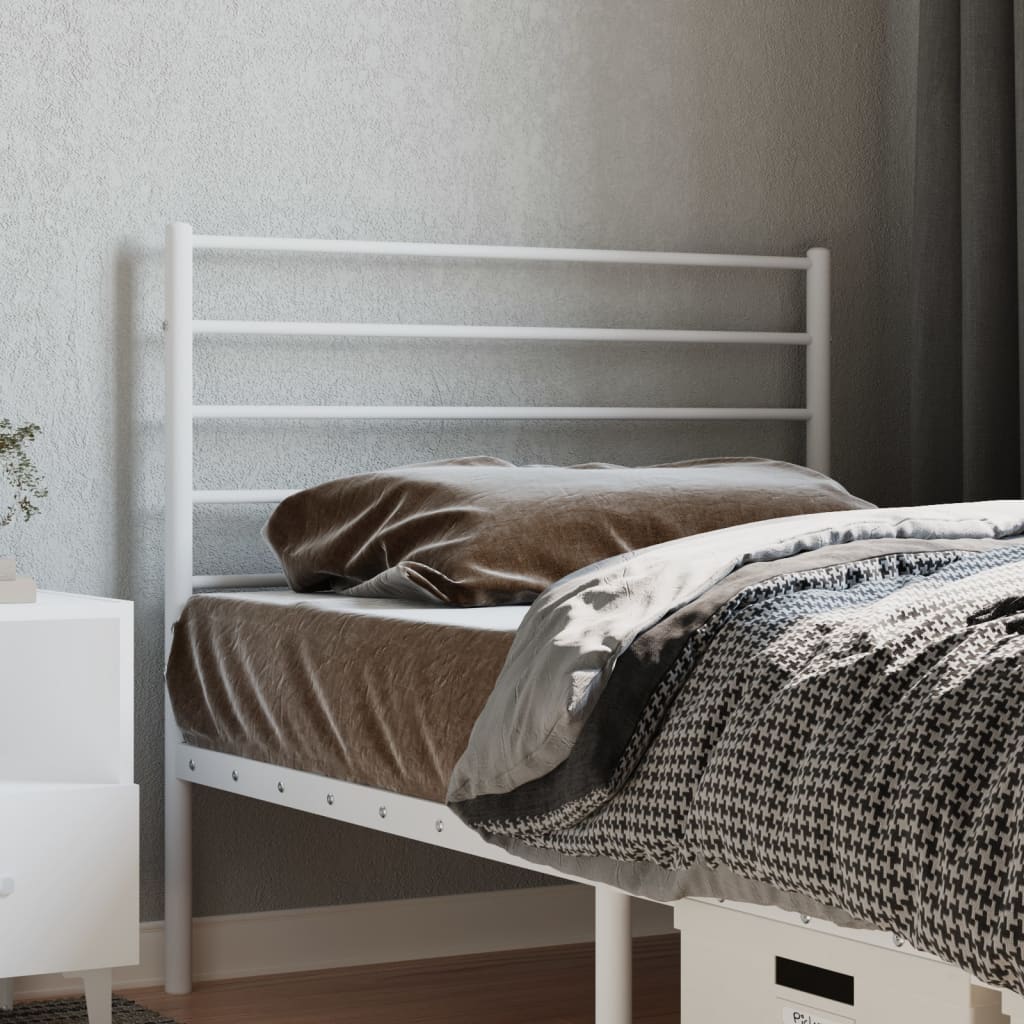vidaXL Ersatz-Kopfteil Metall Weiß 90 cm