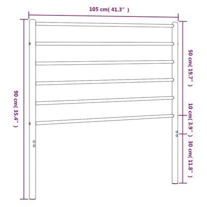 vidaXL Ersatz-Kopfteil Metall Weiß 100 cm