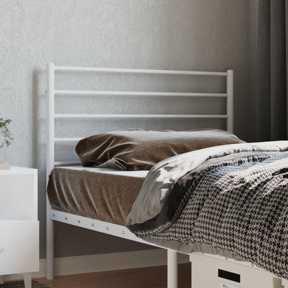 vidaXL Ersatz-Kopfteil Metall Weiß 107 cm