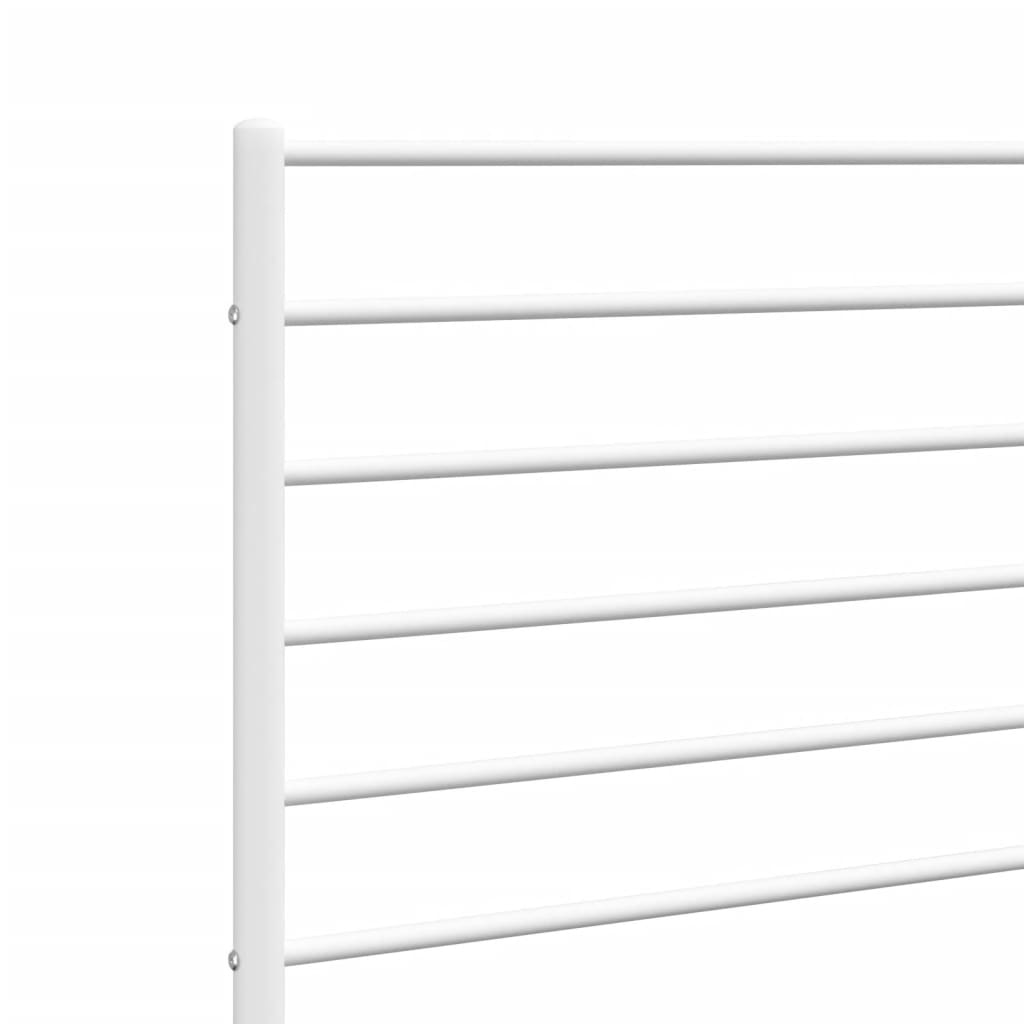 vidaXL Ersatz-Kopfteil Metall Weiß 120 cm