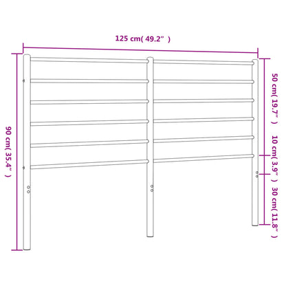 vidaXL Ersatz-Kopfteil Metall Weiß 120 cm