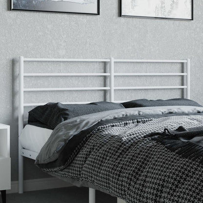 vidaXL Ersatz-Kopfteil Metall Weiß 140 cm