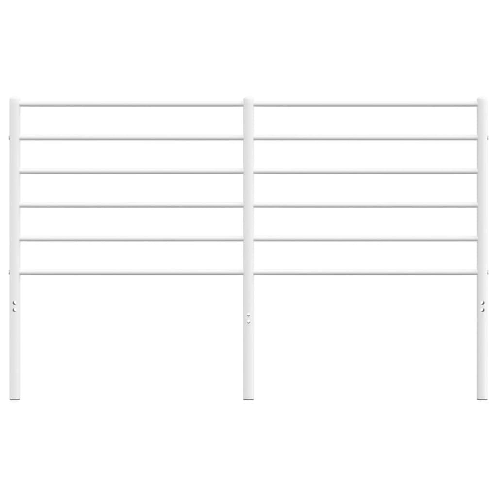 vidaXL Ersatz-Kopfteil Metall Weiß 140 cm