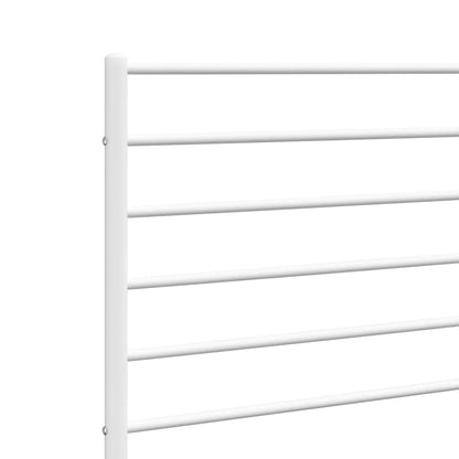 vidaXL Ersatz-Kopfteil Metall Weiß 140 cm