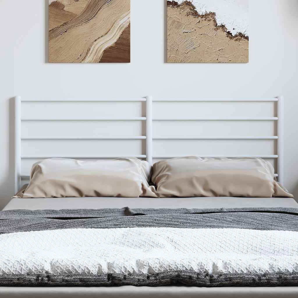 vidaXL Ersatz-Kopfteil Metall Weiß 150 cm