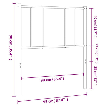 vidaXL Ersatz-Kopfteil Metall Schwarz 90 cm