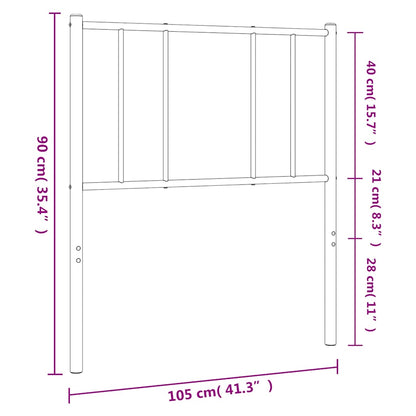 vidaXL Ersatz-Kopfteil Metall Schwarz 100 cm