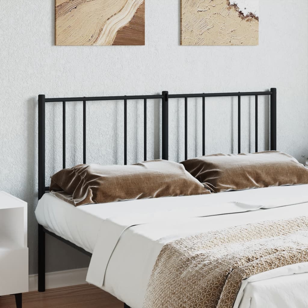 vidaXL Ersatz-Kopfteil Metall Schwarz 135 cm