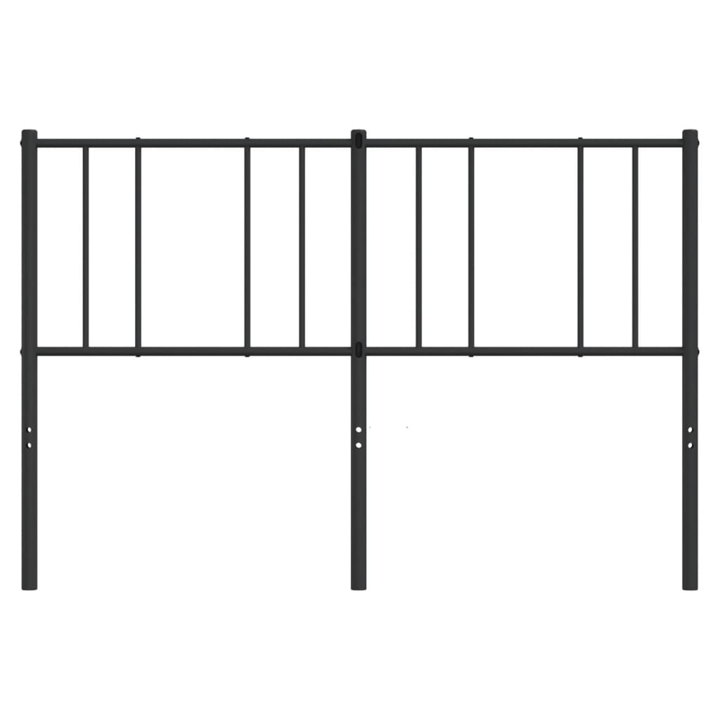 vidaXL Ersatz-Kopfteil Metall Schwarz 135 cm