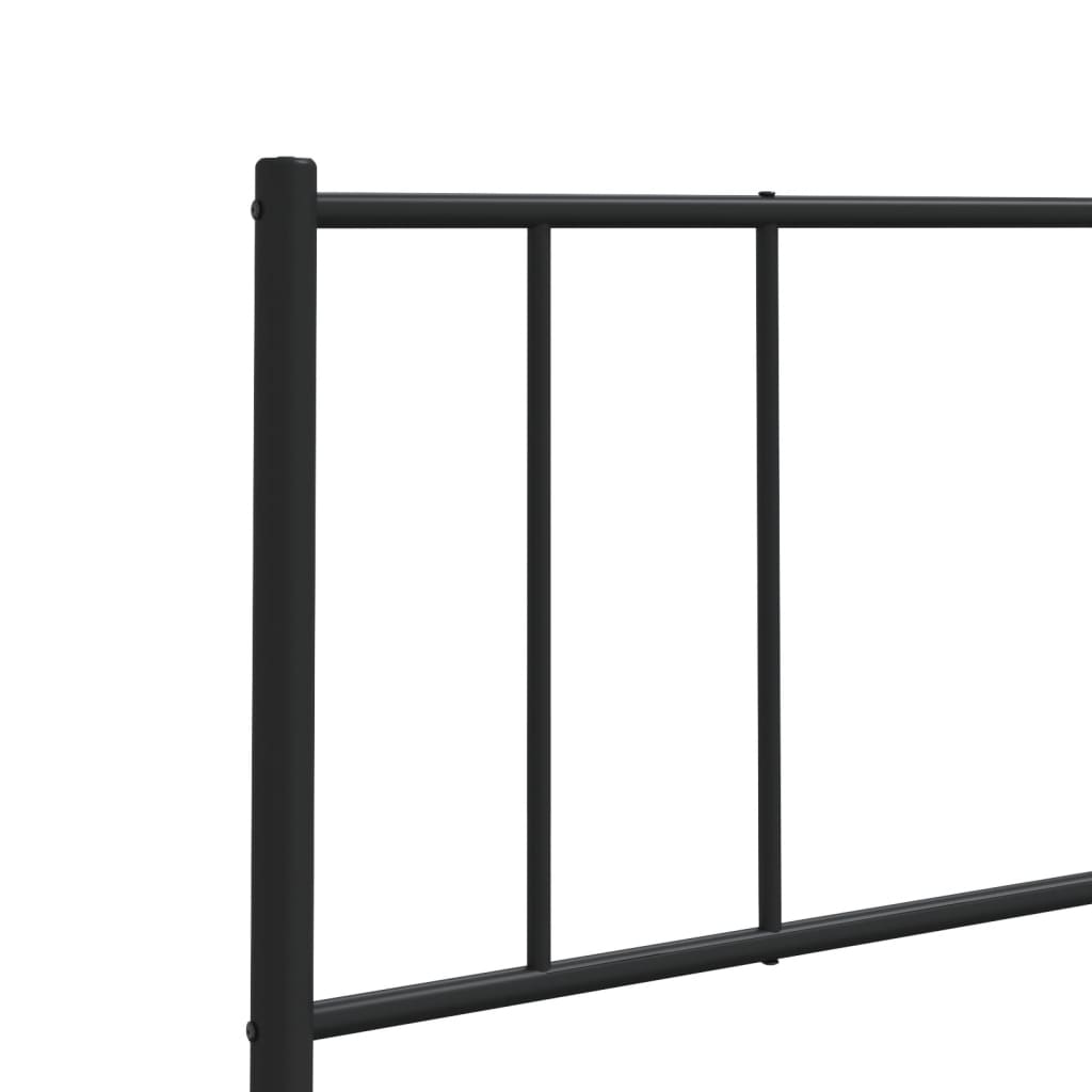 vidaXL Ersatz-Kopfteil Metall Schwarz 135 cm