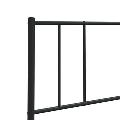 vidaXL Ersatz-Kopfteil Metall Schwarz 135 cm