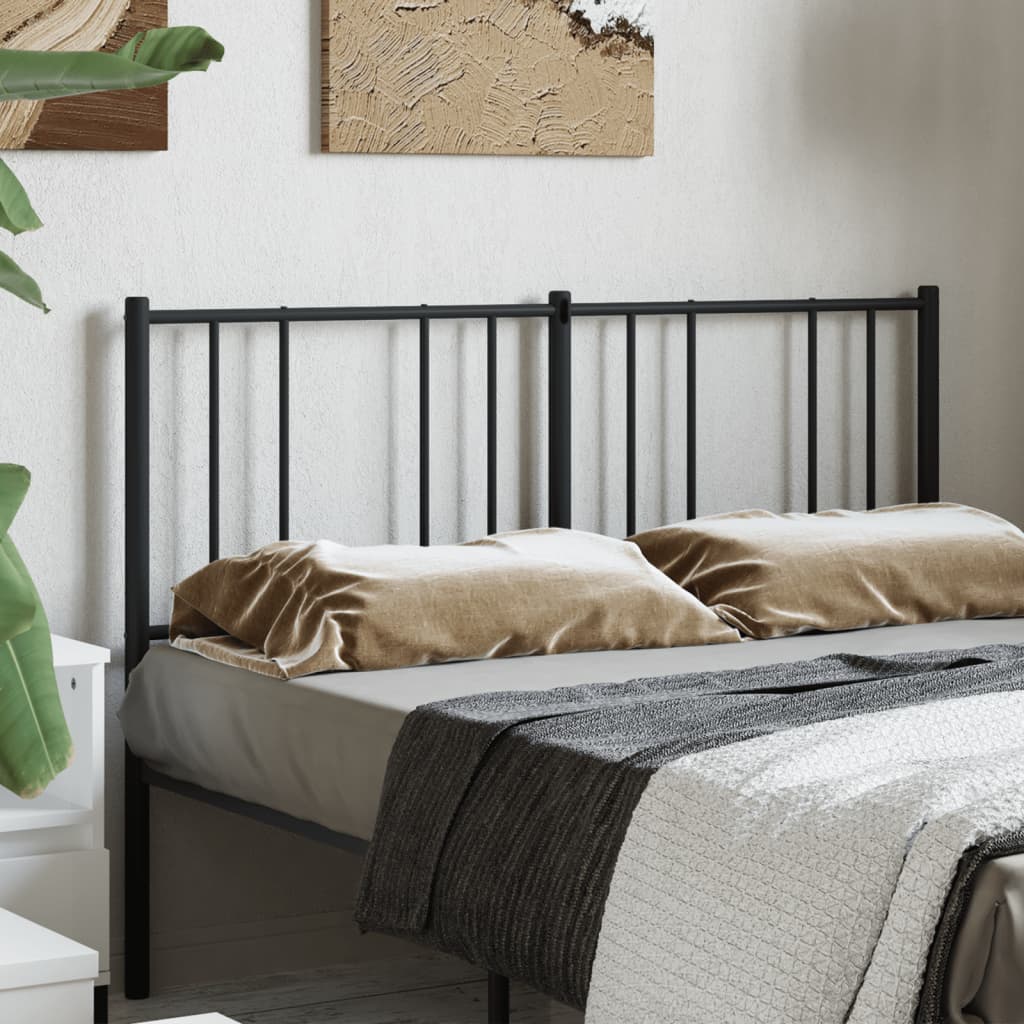 vidaXL Ersatz-Kopfteil Metall Schwarz 135 cm