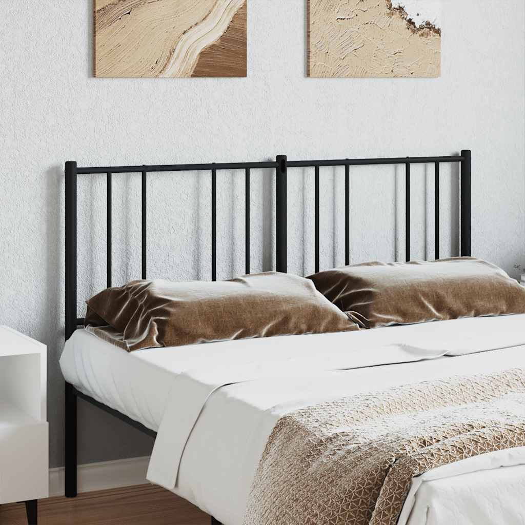 vidaXL Ersatz-Kopfteil Metall Schwarz 140 cm