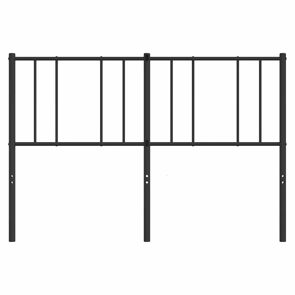 vidaXL Ersatz-Kopfteil Metall Schwarz 140 cm