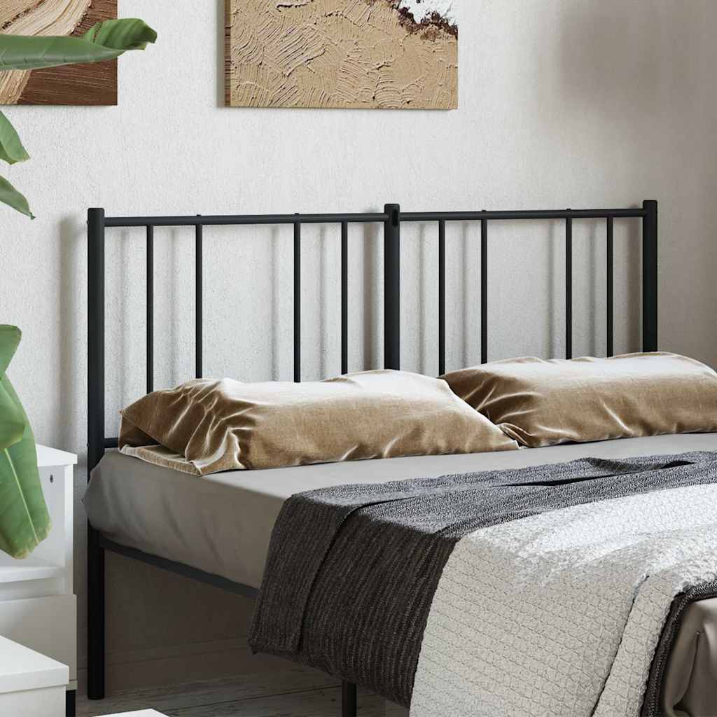 vidaXL Ersatz-Kopfteil Metall Schwarz 140 cm