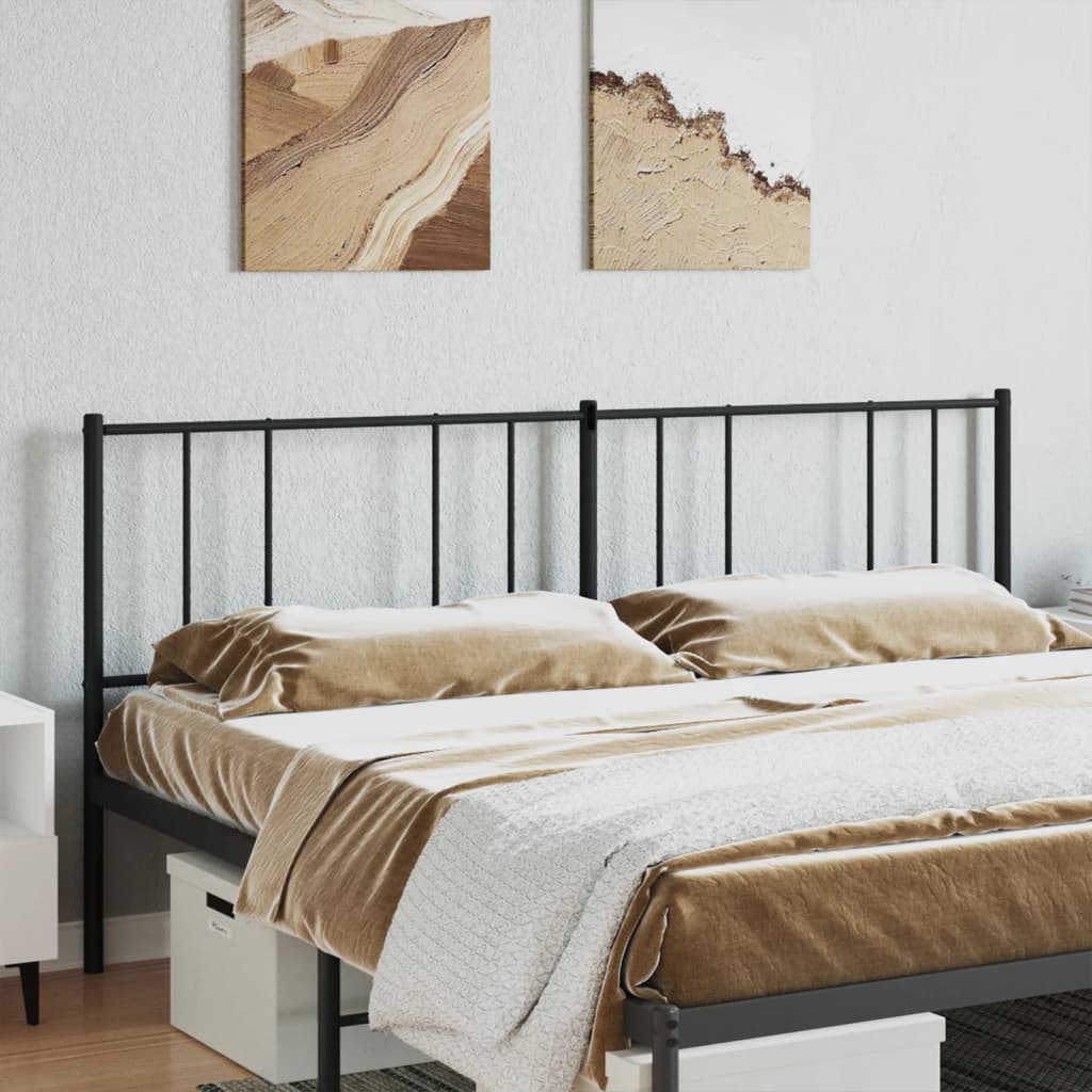 vidaXL Ersatz-Kopfteil Metall Schwarz 193 cm