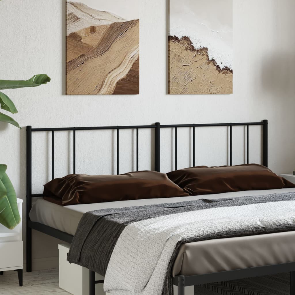 vidaXL Ersatz-Kopfteil Metall Schwarz 193 cm