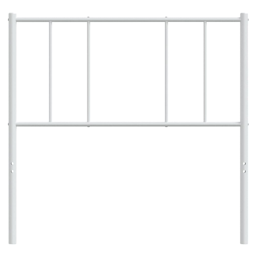 vidaXL Ersatz-Kopfteil Metall Weiß 90 cm