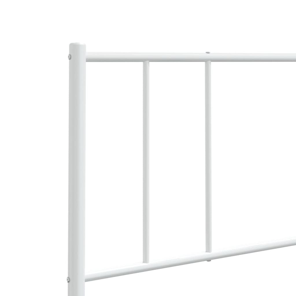 vidaXL Ersatz-Kopfteil Metall Weiß 90 cm