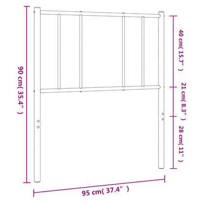 vidaXL Ersatz-Kopfteil Metall Weiß 90 cm