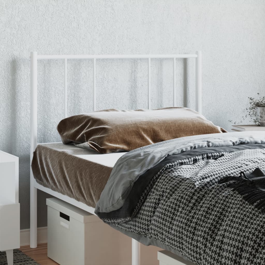 vidaXL Ersatz-Kopfteil Metall Weiß 107 cm