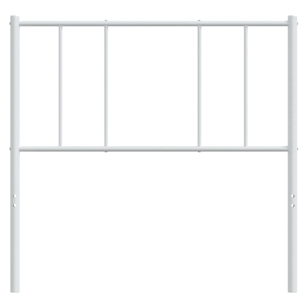 vidaXL Ersatz-Kopfteil Metall Weiß 107 cm