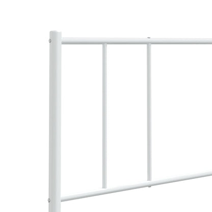 vidaXL Ersatz-Kopfteil Metall Weiß 107 cm