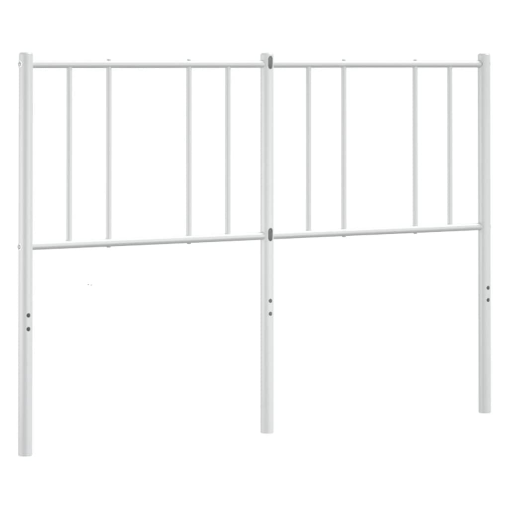 vidaXL Ersatz-Kopfteil Metall Weiß 135 cm