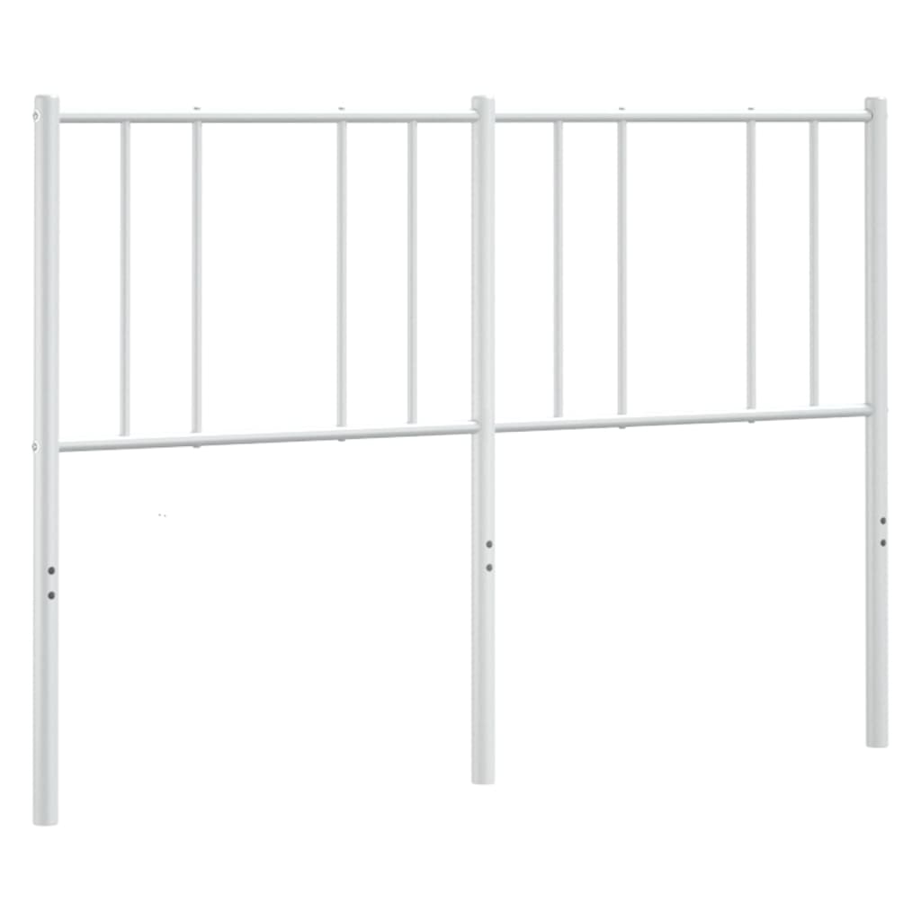 vidaXL Ersatz-Kopfteil Metall Weiß 135 cm
