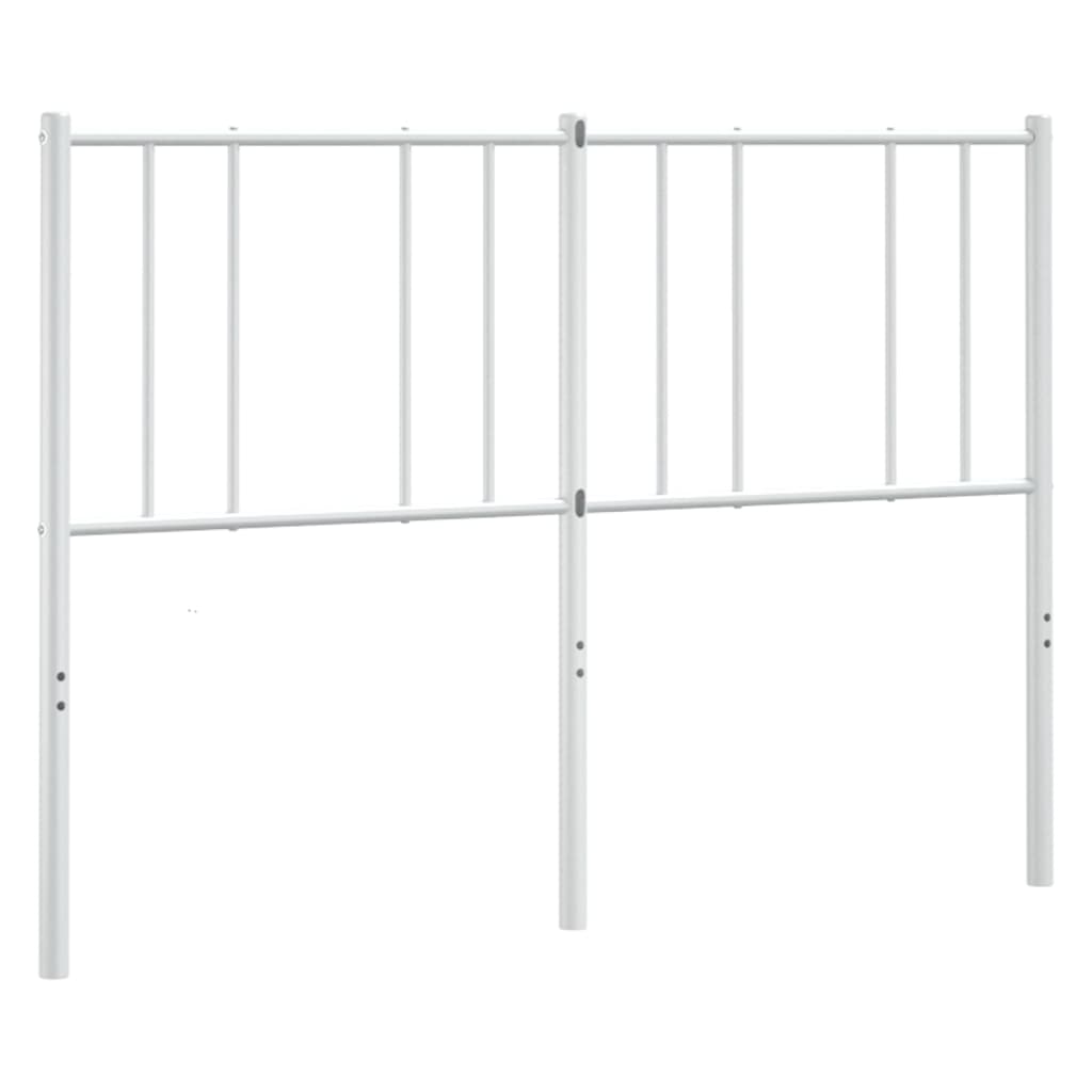 vidaXL Ersatz-Kopfteil Metall Weiß 150 cm
