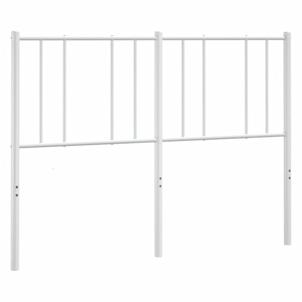 vidaXL Ersatz-Kopfteil Metall Weiß 150 cm