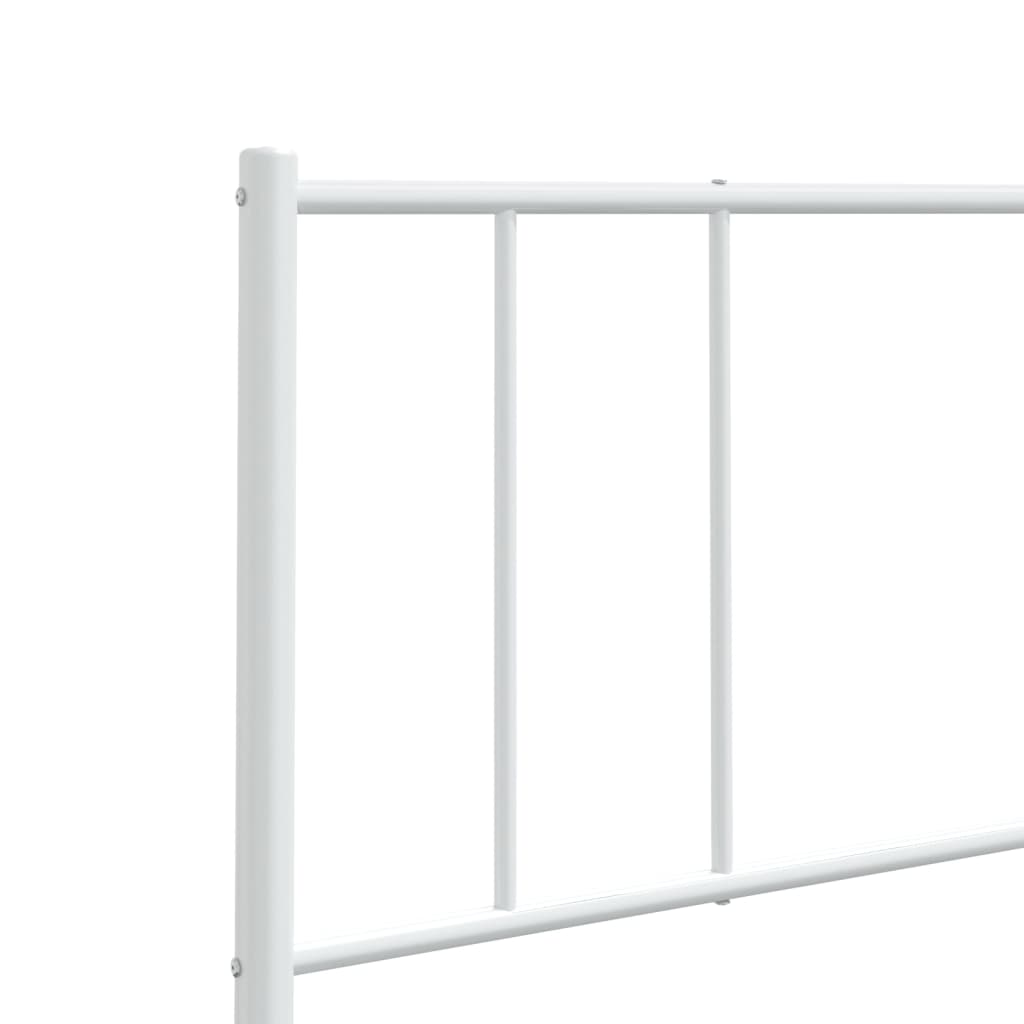 vidaXL Ersatz-Kopfteil Metall Weiß 150 cm