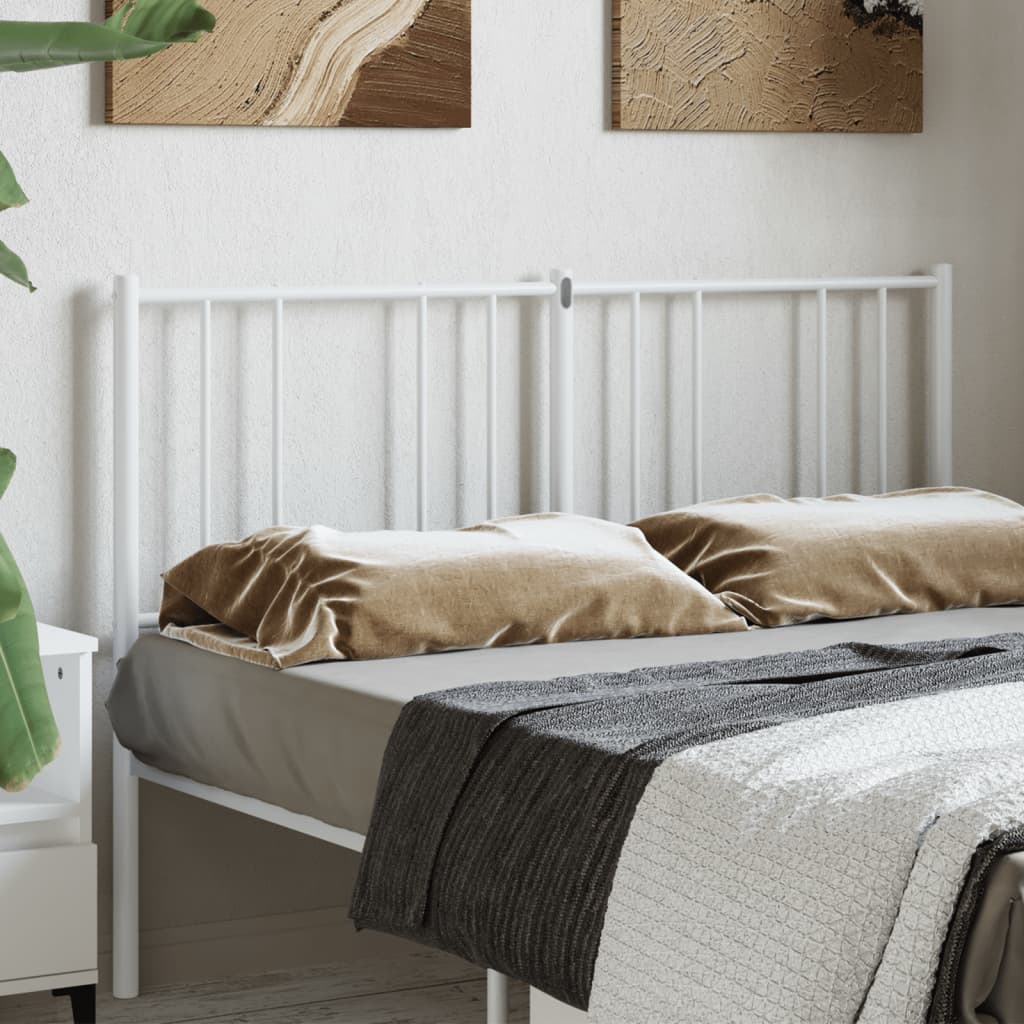 vidaXL Ersatz-Kopfteil Metall Weiß 150 cm
