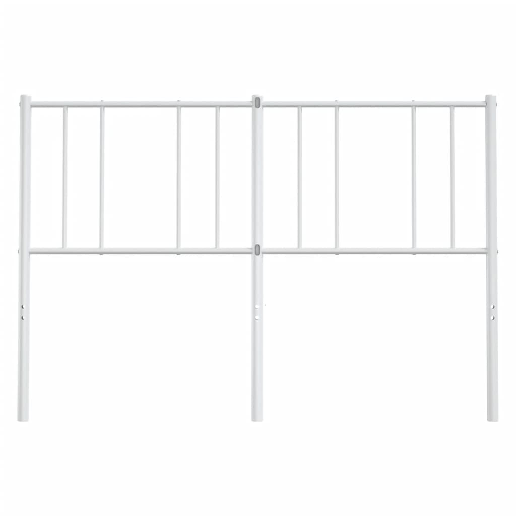 vidaXL Ersatz-Kopfteil Metall Weiß 160 cm