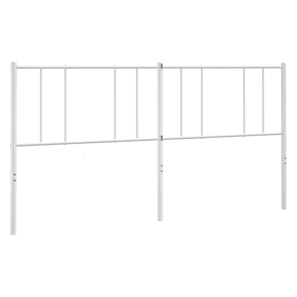 vidaXL Ersatz-Kopfteil Metall Weiß 180 cm