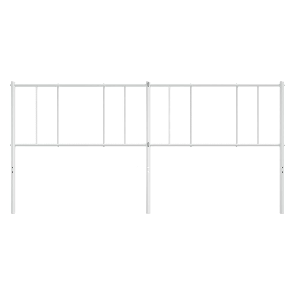 vidaXL Ersatz-Kopfteil Metall Weiß 180 cm