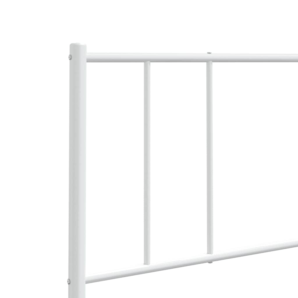 vidaXL Ersatz-Kopfteil Metall Weiß 180 cm