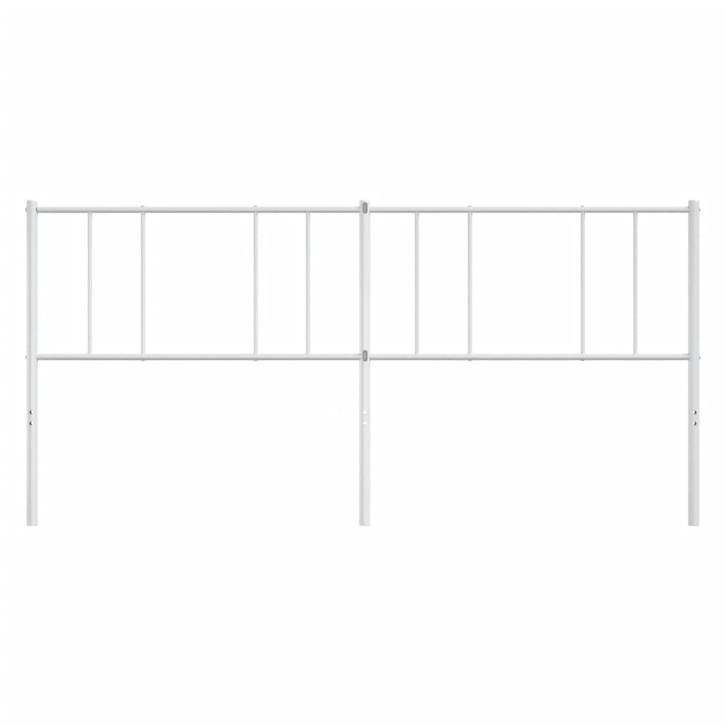 vidaXL Ersatz-Kopfteil Metall Weiß 193 cm