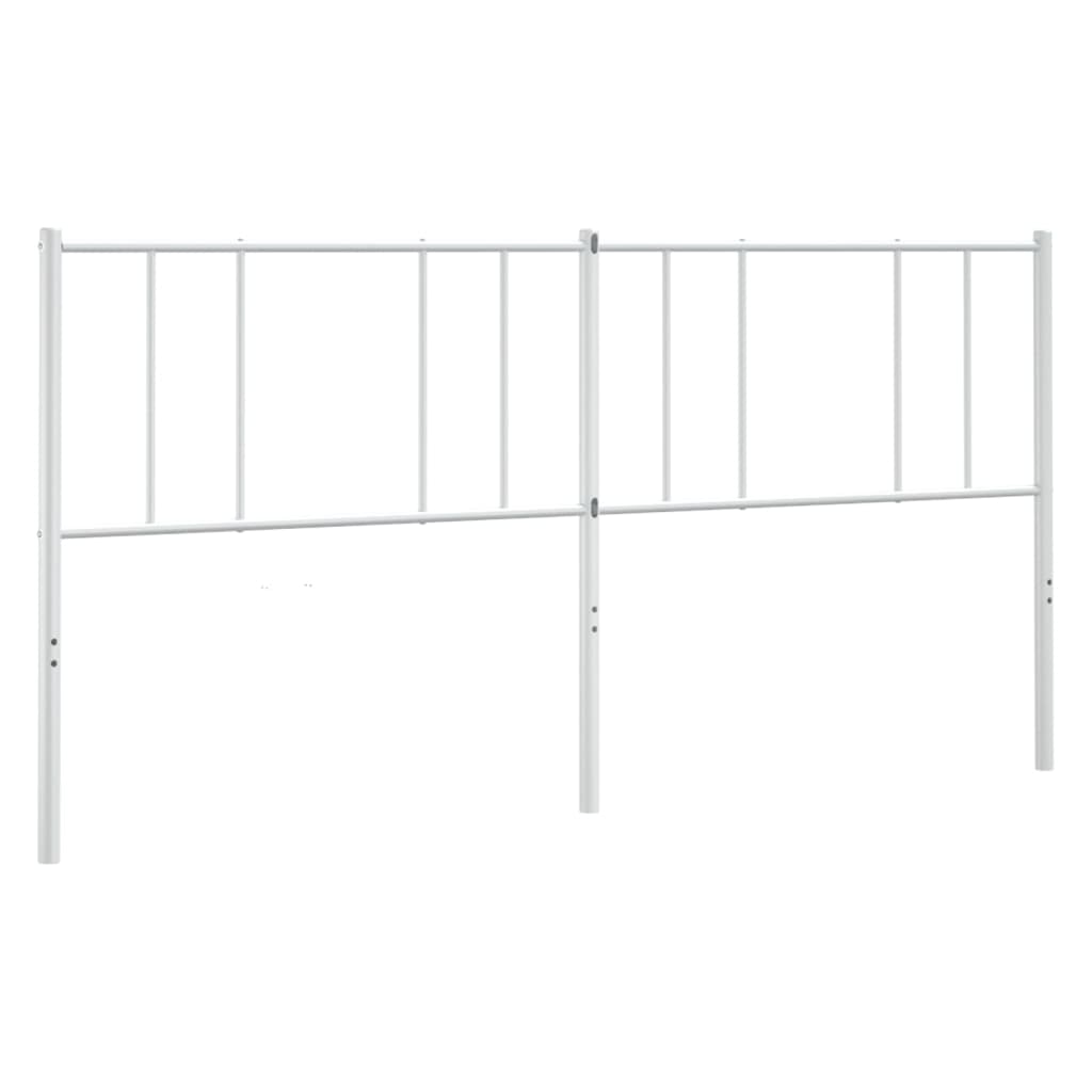 vidaXL Ersatz-Kopfteil Metall Weiß 200 cm