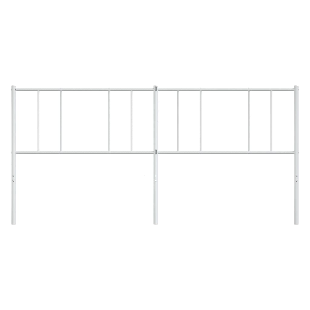 vidaXL Ersatz-Kopfteil Metall Weiß 200 cm
