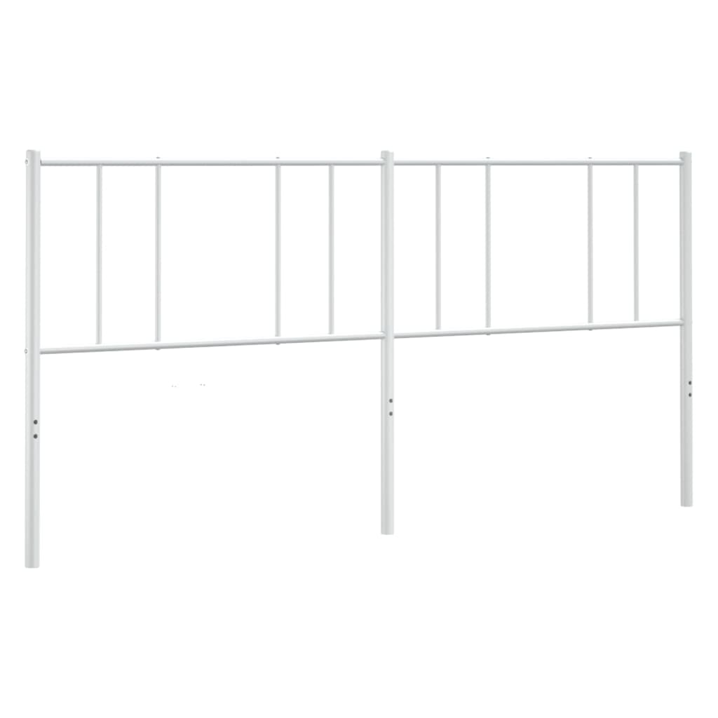 vidaXL Ersatz-Kopfteil Metall Weiß 200 cm