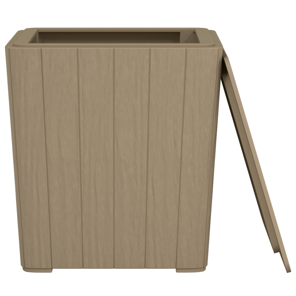 vidaXL Gartentisch mit Abnehmbarer Tischplatte Hellbraun Polypropylen