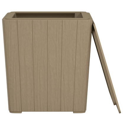 vidaXL Gartentisch mit Abnehmbarer Tischplatte Hellbraun Polypropylen
