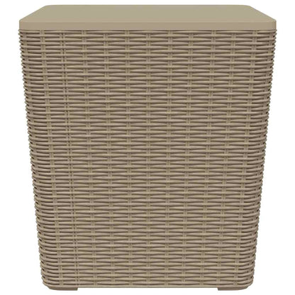 vidaXL Gartentisch mit Abnehmbarer Tischplatte Hellbraun Polypropylen