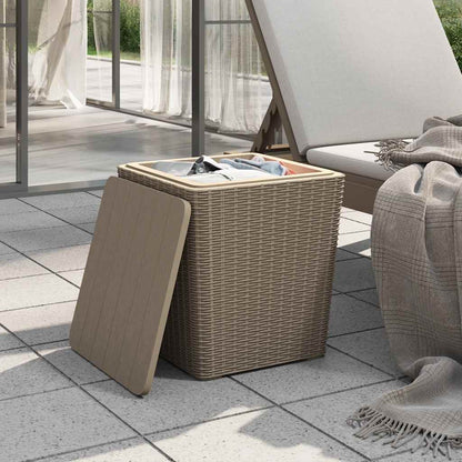 vidaXL Gartentisch mit Abnehmbarer Tischplatte Hellbraun Polypropylen